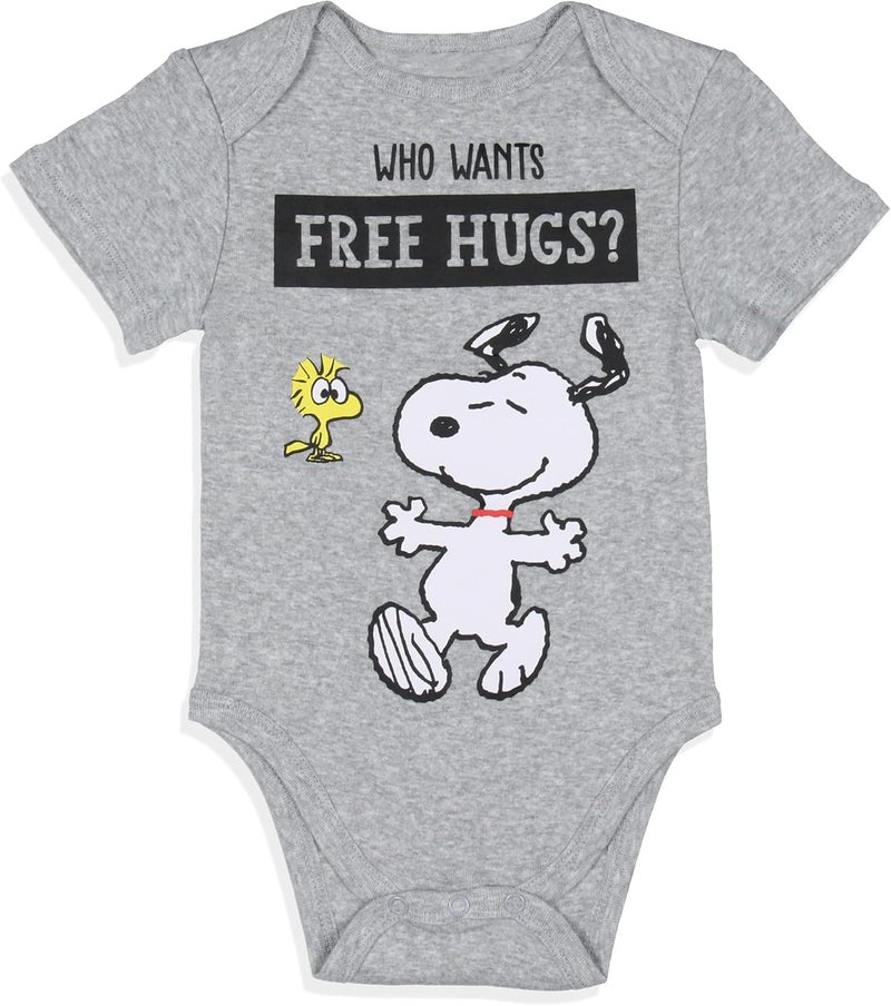 INTIMO Peanuts Infant Boys' Snoopy and Woodstock Sleeper 3 Pack Sleep Pajama - Image 3